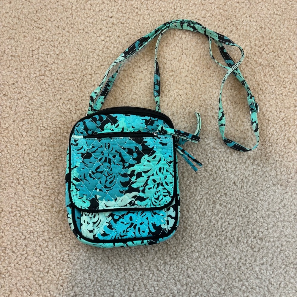 Waverly Floral Crossbody Bag - Blue and Black